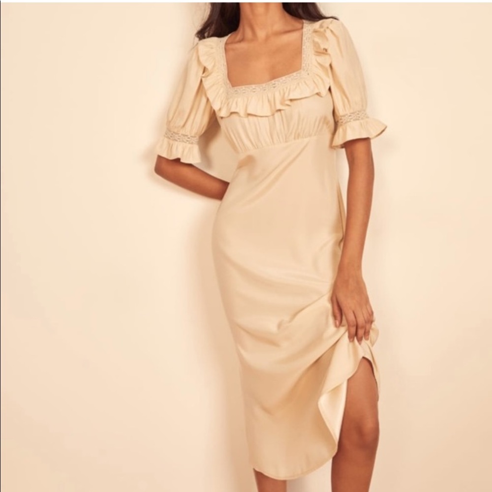 Reformation Fifer Silk Dress